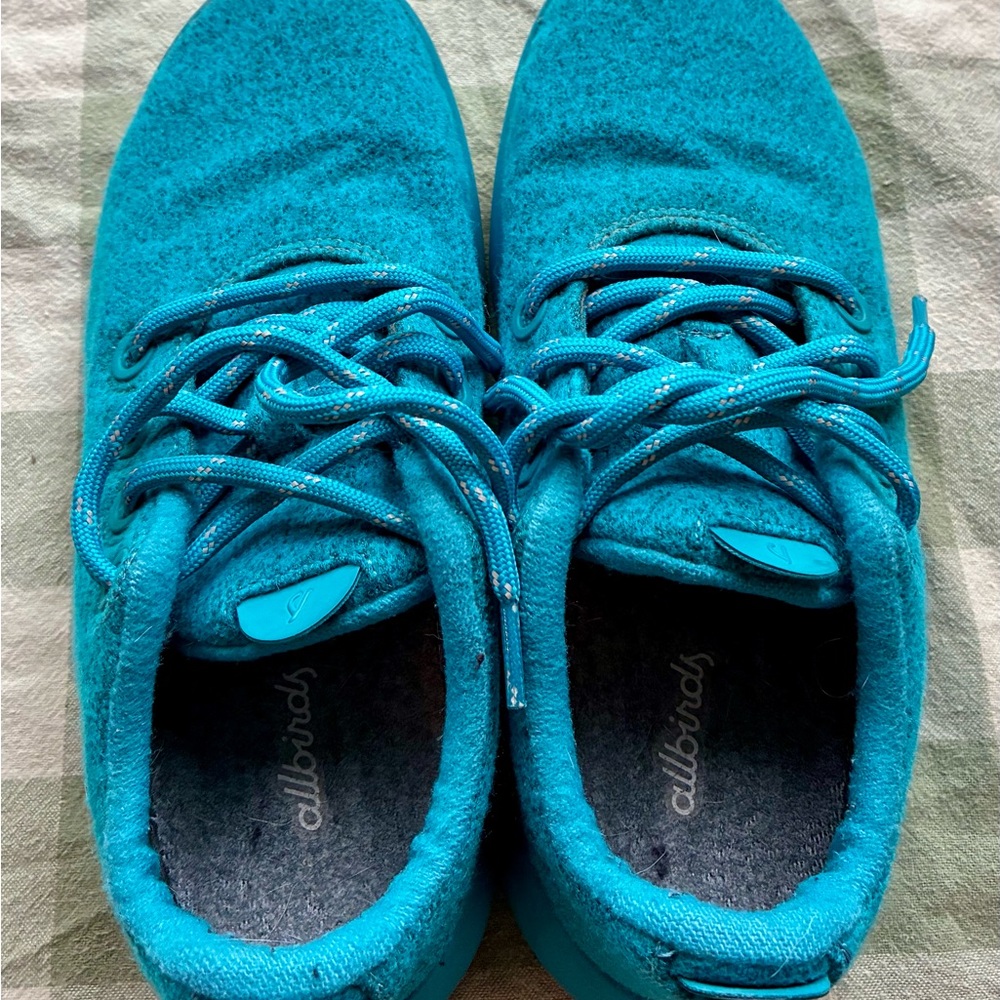 allbirds Merino Wool Mizzles Teal Blue Runners Sneakers All Weather Women’s 8 - Picture 5 of 9
